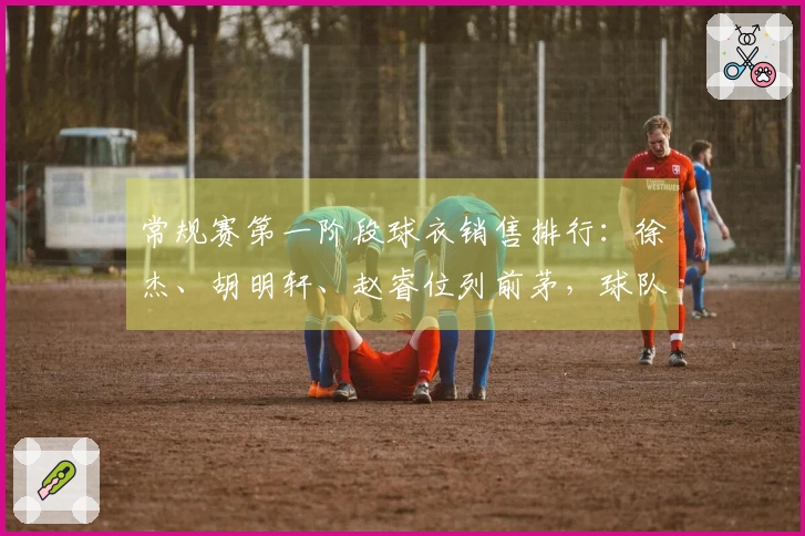 常规赛第一阶段球衣销售排行：徐杰、胡明轩、赵睿位列前茅，球队方面粤、京、辽占据前三。